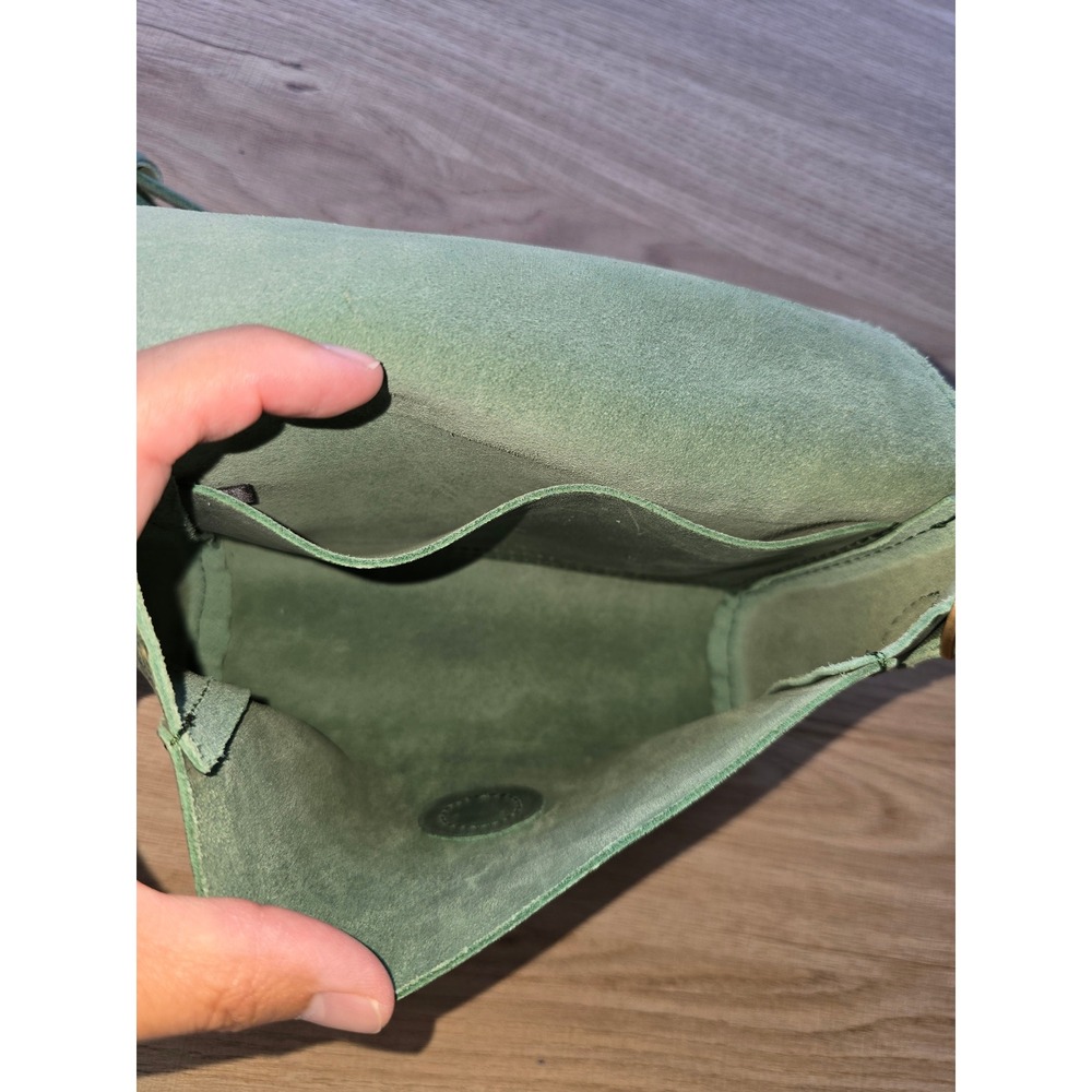 Portland Leather Metro Mini Womens Crossbody Bag Green Minimalist bohemian chic - Picture 5 of 14